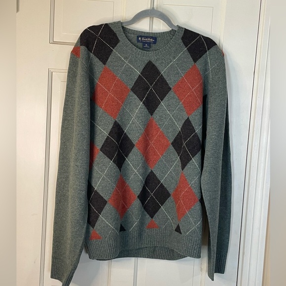 Brooks Brothers Other - Brooks Brothers Sweater XL Green Argyle Scottish Lambswool